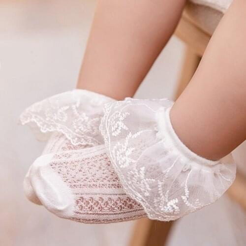 Kids Cotton Lace Socks Children Toddler Girls Summer Thin Mesh Cute Ruffle Princess Short Sock Newborn infant Baby Accessories
