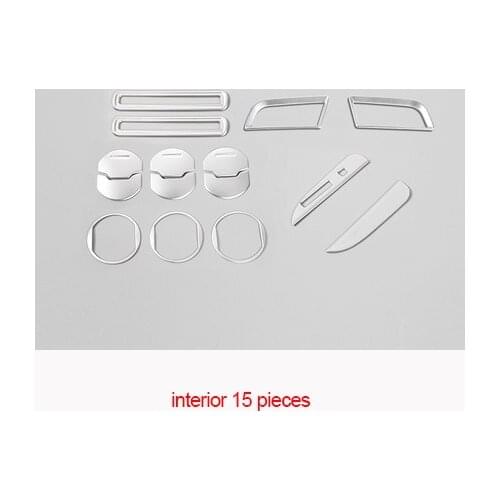 For Ford Mustang 2015-2020 ABS chrome interior 15 pieces