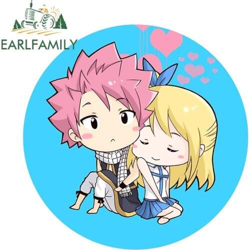 EARLFAMILY 13cm x 13cm for Fairy Tail Natsu Anime Car Sticker Windshield Decal Waterproof Scratch-Proof Decor RV Vinyl Car Wrap
