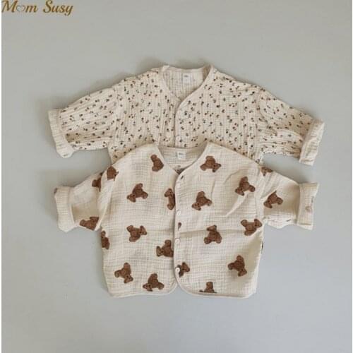 Newborn Baby Boy Girl Cotton Linen Cardigan Infant Toddler Coat Child Breathable Jacket Summer Spring Autumn Baby Clothes 0-3Y