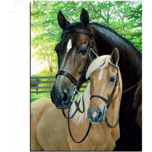 YIKEE diamond mosaic paintings horse Pictures Cross Stitch Mosaic Embroidery Diamond Home Decor h1363