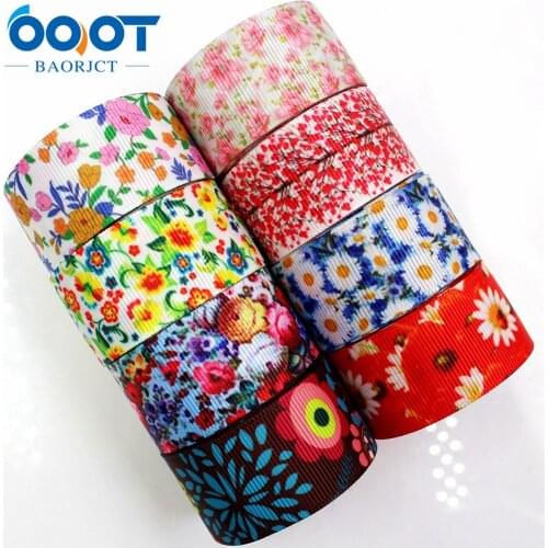OOOT BAORJCT 175162,1'' 25MM flowers Printed grosgrain ribbon,DIY handmade hair accessories accessories, gifts wedding party