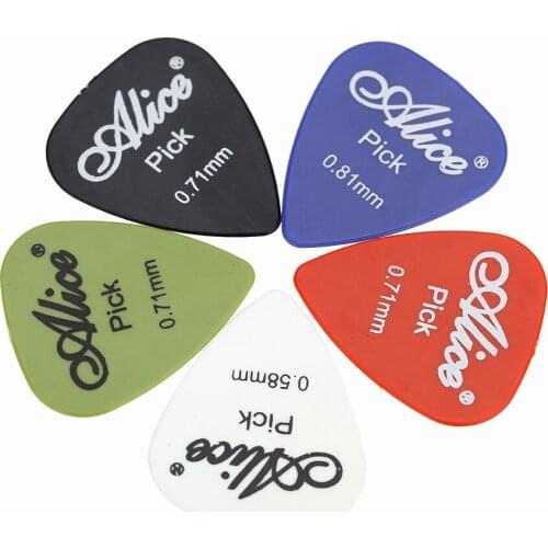 Guitar Picks Alice AP-100P 100pcs 0.58mm/0.71mm/0.81mm Picks Plectrums Smooth ABS for guitar accessories parts