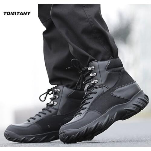 Hiking Trekking Shoes Men Waterproof Leather Shoes Climbing Fishing Outdoor Shoes Mens Mountain Boots Male