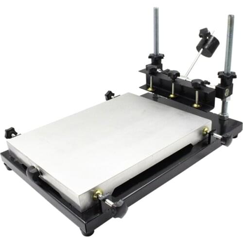 Desktop manual adjust silk screen printing table machine read glue and solder paste stencil printer BGA repair tool