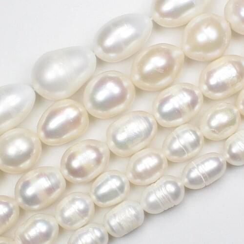 Natural Freshwater pearl 3-13mm Irregular Rice shape beads 14-15inch , For DIY Jewelry Making, pendant,necklace