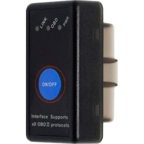 New Mini ELM 327 Bluetooth 4.0 with Power Switch 25K80 ELM327 V1.5 OBD2 Interface Scan Tool for IOS Android