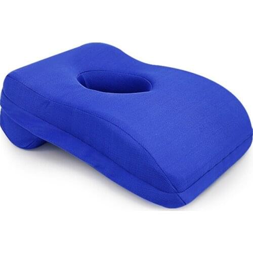 Nap Sleeping Face Pillow Foam Nap Pillow Slow Rebound Desk Pillow with Hollow Design for Face Down Pillow Sleeper Back Support