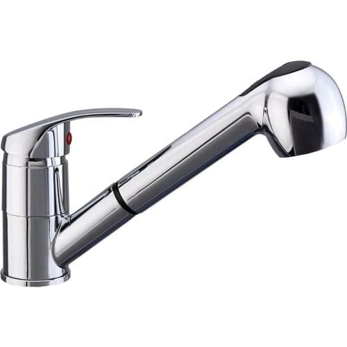 Kitchen Sink Basin Chrome Pull Out Spray Basin Monobloc Kitchen Mixer Tap Faucet