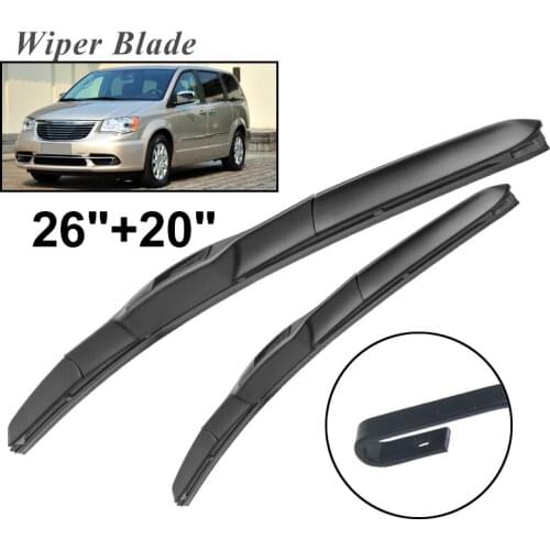 Okowiper RHD & LHD Front Wiper Blades For Chrysler Grand Voyager 2008 - 2015 Windshield Windscreen Front Window 26"+20"