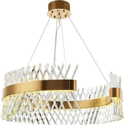 Light luxury personality creative villa crystal chandelier atmosphere post modern minimalist bedroom living room lamps