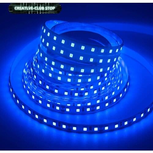 LED 12V Strips SMD 2835 Blue Light 5M Flexible Home Kitchen Decoration Lamp Not Waterproof Tape Home Improvement Night Light DIY