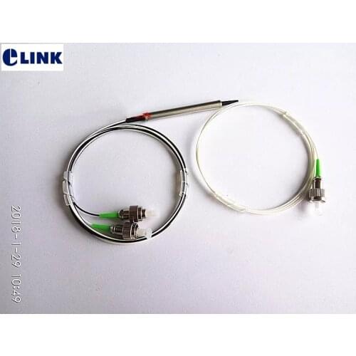 1*2 fiber optic Circulator 1550nm 1310nm 1mtr 0.9mm FC/UPC FC/APC 3 port optical Circulator steel tube free shipping ELINK