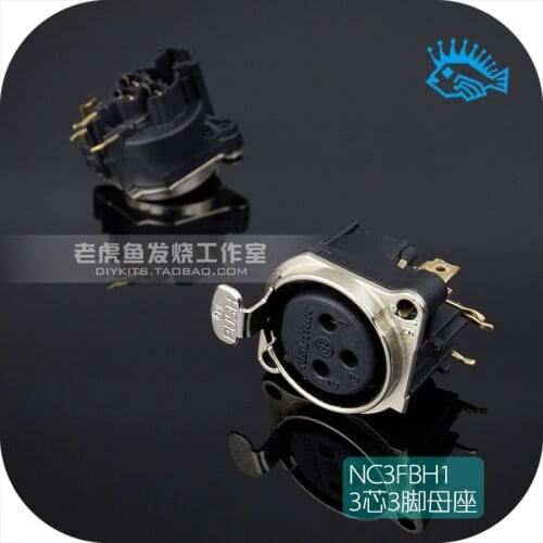 1pcs/5pcs Switzerland Neutrik NC3FBH1 soldering plate XLR female 3pin cannon socket with metal flange
