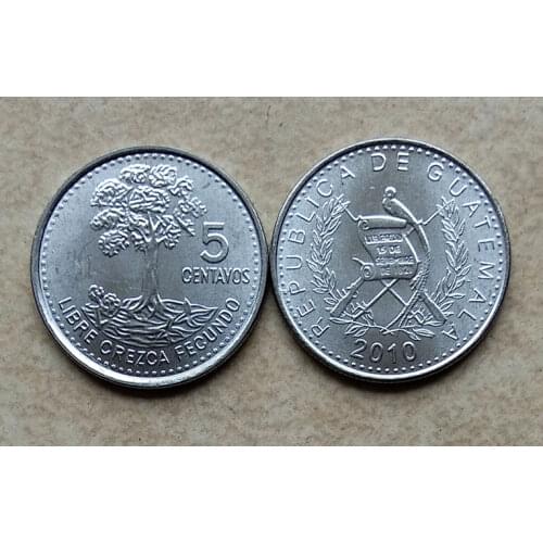 15.5mm Guatemala 5 Cents America Coins Old Original Infrequent Coin Commemorative Edition 100% Real