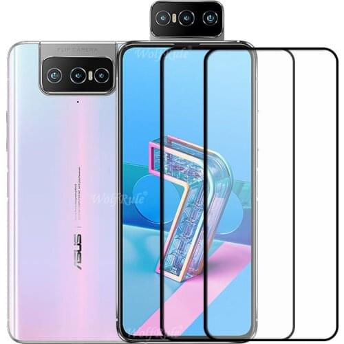 2PCS Full Glue Cover Glass For Asus Zenfone 7 Pro ZS671KS Tempered Glass Flim Screen Protector For Asus Zenfone 7 Pro ZS671KS