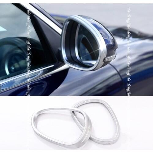 2pcs For Alfa Romeo Giulia 2017-2020 ABS Chrome Rearview Mirror Rain Eyebrow cover Trim Car styling accessories