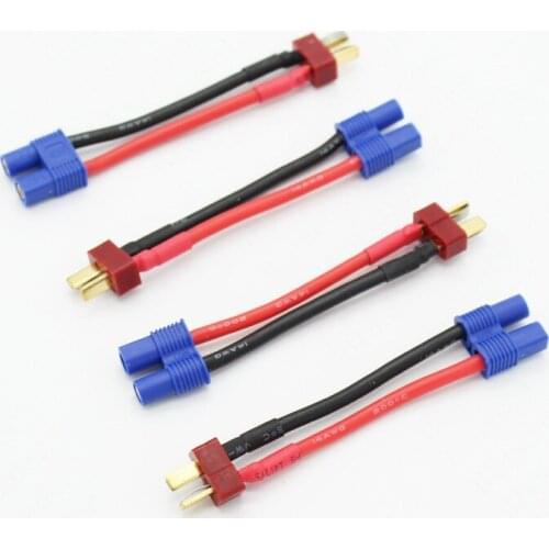 200 pcs/Lot T Dean Male to Female EC3 Connector 14AWG 60 mm Wire Cable Adapter For RC Parts