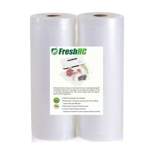 Kitchen Bags Embossed Household Keep Food Fresh Vacuum Plastic Packaging Roll