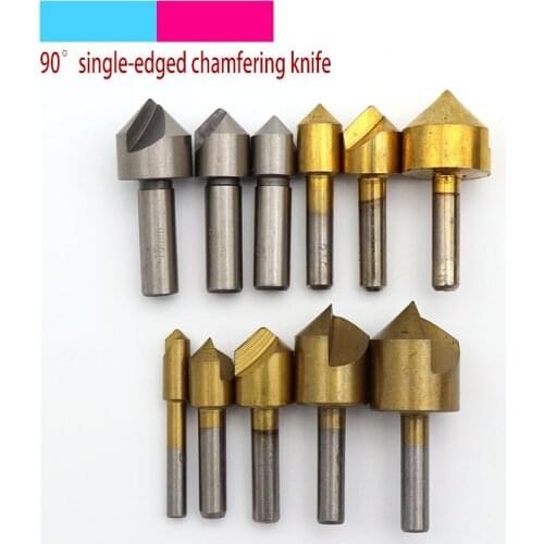 3/5Pcs 6mm-19mm Metric/UK Woodworking Countersink Drill Bit 90 Degree Single Flute Edge Chamfer for Wood Aluminum Drilling