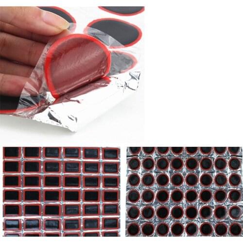 48 PCS 25mm Round Rubber Bicycle Tire Patch Cycle Repair Tools Cycling Bike Tire Tyre Inner Tube Puncture Repair Tools Kit