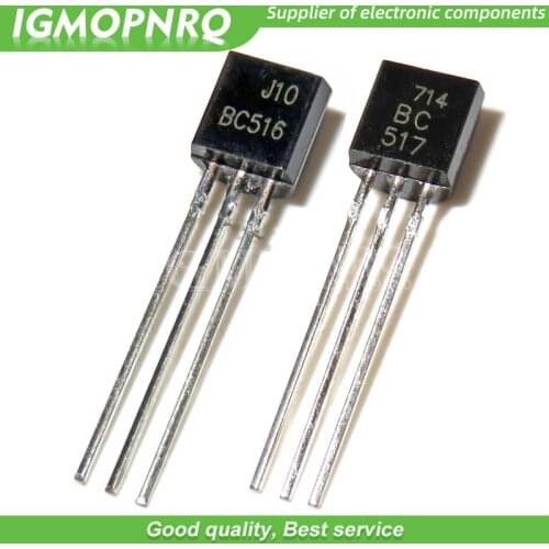 50pcs/lot BC516 + BC517 EAach 25pcs/lot NPN PNP Transistor TO-92 Triode Transistor New Original Free Shipping