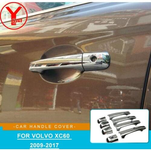 ABS Chrome Car Door Handle Molding Overlay Exterior Door Handle Cover Door Handle Bowl Trim For VOLVO XC60 2009-2017 YCSUNZ
