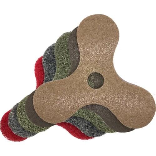 Diamond Grinding Special Wool Animal Hair/Marble Polishing Pad 12 Heads Triangle Mat Floor Machine