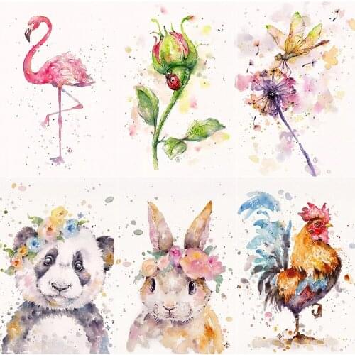 Diamond Painting Animals Watercolor Rhinestone Pictures 5D DIY Diamond Embroidery Cartoon Mosaic Art Home Decortions