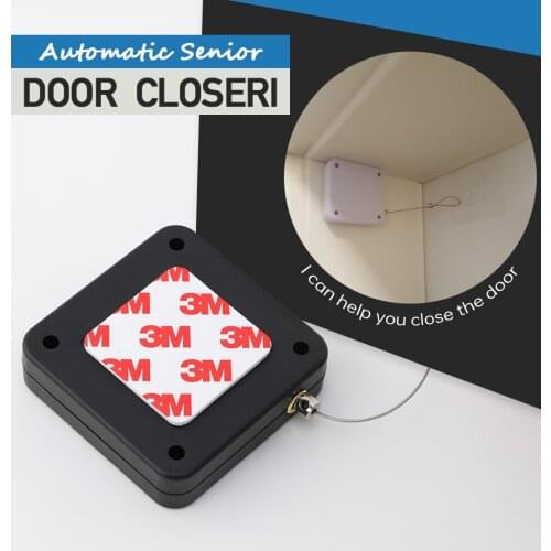 Automatic Door Closer Multipurpose No Punch Door Sticker Installation 500g-800g Tension Closing Device Furniture Hardware