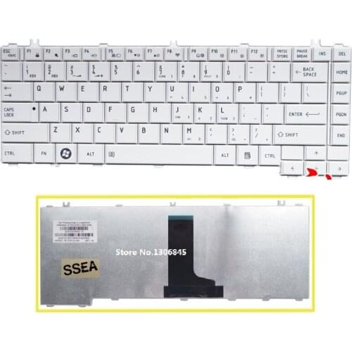 New US Keyboard white For Toshiba L600 L600D L630 L640 L640d L645 C600 C645 L700 L730 L740 L745 L745D L730 L735 laptop keyboard