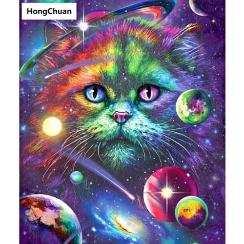 Noble Cat Mural 5D DIY Square/Round Diamond Painting Mosaic Cross Embroidery Handicraft Home Decoration Christmas Gift New Year