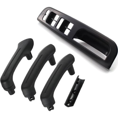RHD Black Set Interior Door Grab Handle Cover Trim Fit For VW Golf 4 MK4 1998-2005