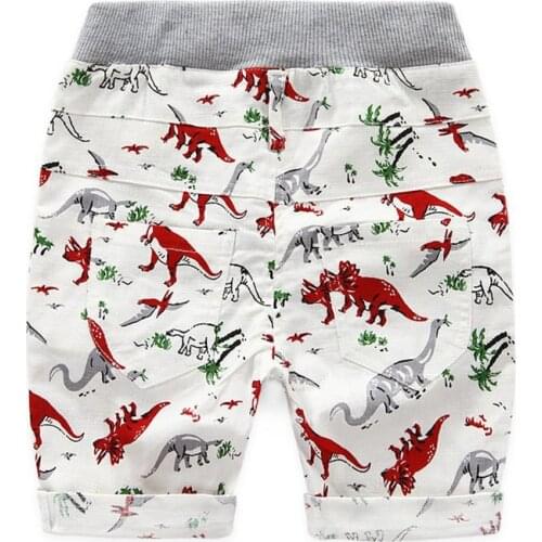 Children Boys Pants Summer Loose Boys Shorts Children Beach Wear Dinosaur Pattern Boys Bottom Pants Character Sports 2~7Years