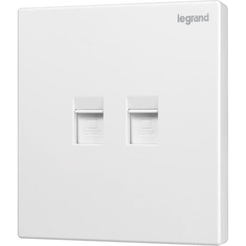 High Quality Double Computer Network Socket Large Panel 86type Wall Socket Simple Classic White and Gold
