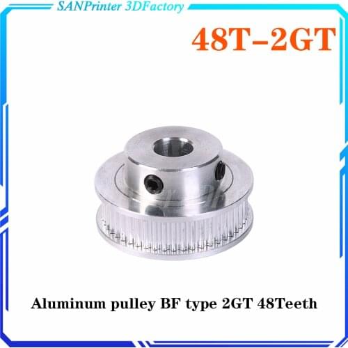 GT 48 Teeth 2M 2GT Timing Pulley Bore 5/6/6.35/7/8/10/12/14mm for GT2 Open Synchronous belt width 6/10mm wheel 48Teeth 48T
