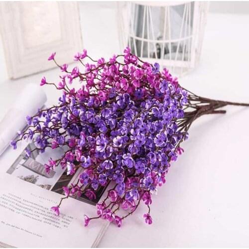 Artifical Flowers Plastic Plum Blossom fake Flower For Home Wedding Garden Party Decoration Plum Blossom Decor Flowers Bouquet
