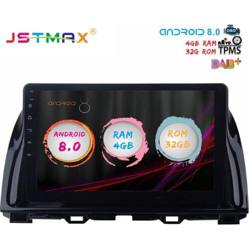 JSTMAX 10.2" Android 8.0 Car GPS Radio Player for Mazda CX5 CX-5 2013 2014 2015 with Octa Core 4GB 32GB Auto Stereo Multime DAB