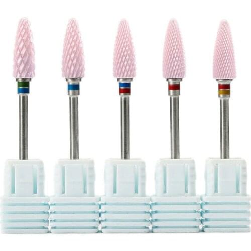 Ceramic Nail Art Grinding Drill Bits Rotate Burr Milling Nails Cutter Electric Drill Machine For Manicure Pedicure Accessories