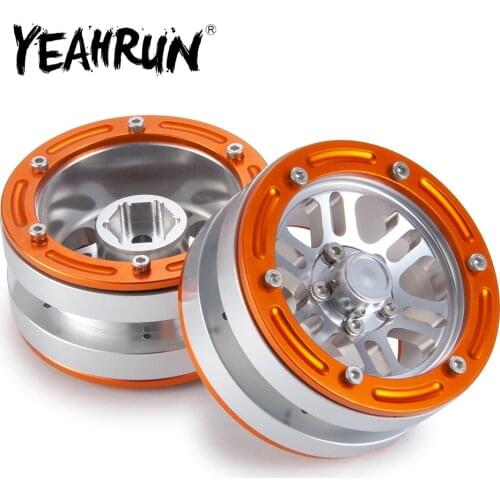 Alloy Metal 1.9" Beadlock Wheel Rims Hubs for Axial SCX10 TRX4 1:10 RC Crawler Model Car Parts