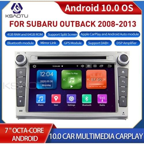 KSAOTU 7041 7" 8-Core Android 10.0 Car Stereo Carplay DSP DAB+ GPS WiFi USB DVB-T 4G TPMS Canbus OBD2 For SUBARU OUTBACK
