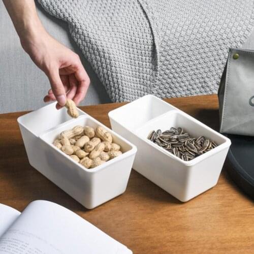 Multi Functional Japanese Double Deck Table Top Snack Box Nut Skin Storage Box Kitchen Living Room Fruit Drip Box