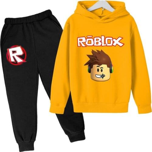 Fashion Cotton Spring and Autumn Children Hoodie Robloxings Girls Sweatshirt Boys' Football Shirt Cartoon Printing 4T-14T Game
