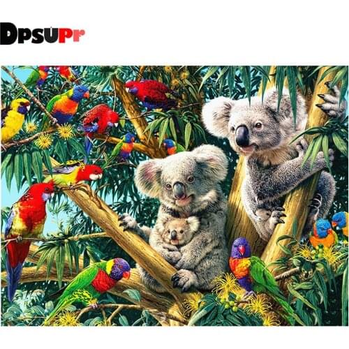 Dpsupr Full Square/Round Drill 5D DIY Diamond Painting "Koala Animal" Diamond Embroidery Cross Stitch 3D Decor Gift Du010