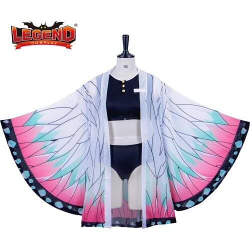 Demon Slayer Kochou Shinobu cloak cosplay Kimetsu no Yaiba Kochou Shinobu Cosplay Two Piece V Neck Bathing Suit Swimsuit