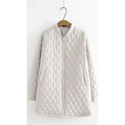 Autumn Winter Womens Jackets Coats New Solid Mid-length Baseball Cotton Padded Jacket Plus Size 6XL Female Warm Cotton Clothing