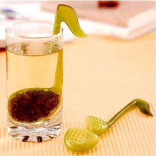 Whole Sale Cute Plastic Note Shape Tea Infuser Reusable Portable Tea Strainers Teaware Bar Tool Kitchen Accessories Home Decor