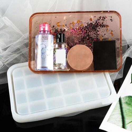 Rectangle Tray Epoxy Resin Mold Plate Dish Casting Silicone Mould DIY Crafts Jewelry Organizer Holder Making Tool