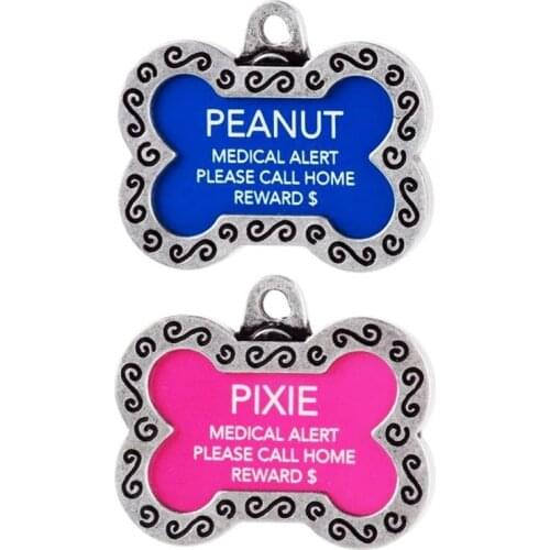Made in China Personalized Custom Puzzle Piece Logo Metal Hard Enamel Epoxy Dog Tags for Dog Association