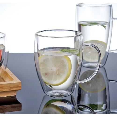 Double Wall Glass Cup Drinkware Heat resistant Beer Espresso Coffee Cup Set Handmade Beer Mug Whiskey Glass Cups Tea glass